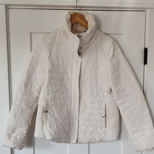 LOFT White Puffy Winter Coat